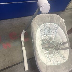 Gray Baby Rocker with White Accents